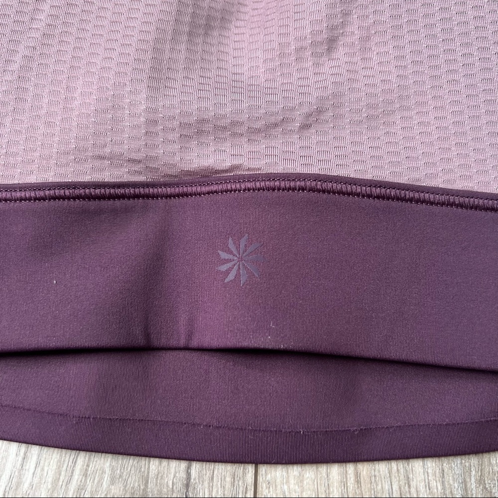 NEW Athleta A-C Allyson Felix Legend Zip Front Bra medium purple - Picture 6 of 10